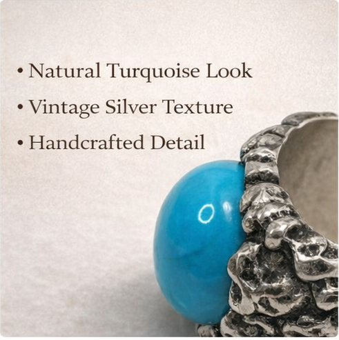 Statement Turquoise Ring - 图片 2